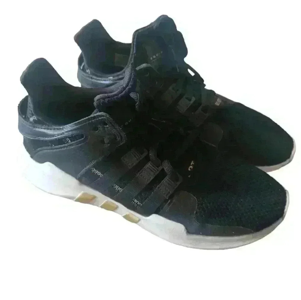 Adidas Womens Support Adv Trainers Black/White/Gold 8.5